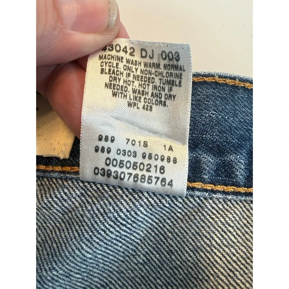 Levi's 505 Regular Fit‎ Jeans Men's 42x30 Vintage Y2K Medium Wash Straight Leg